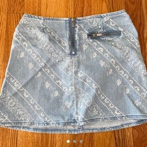 jean mini skirt